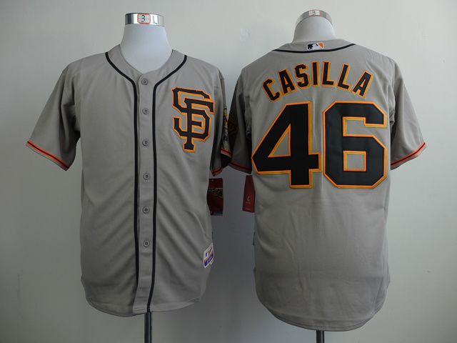 Men San Francisco Giants 46 Casilla Grey MLB Jerseys